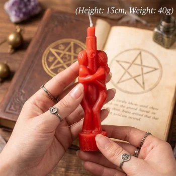 Buddha Ritual Kerze Esoterische Kerzen Paar Liebhaber Wunsch Beten Kerzen Rot Farbe Männlich Weiblich