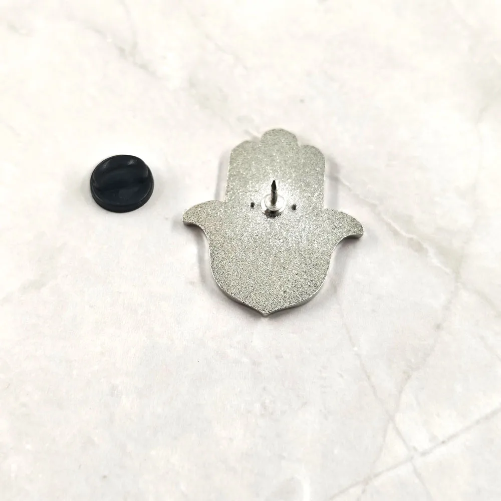 Hamsa Hand von Fatima Emaille-Pins für Frauen, Böses Auge Mandala – Bild 2