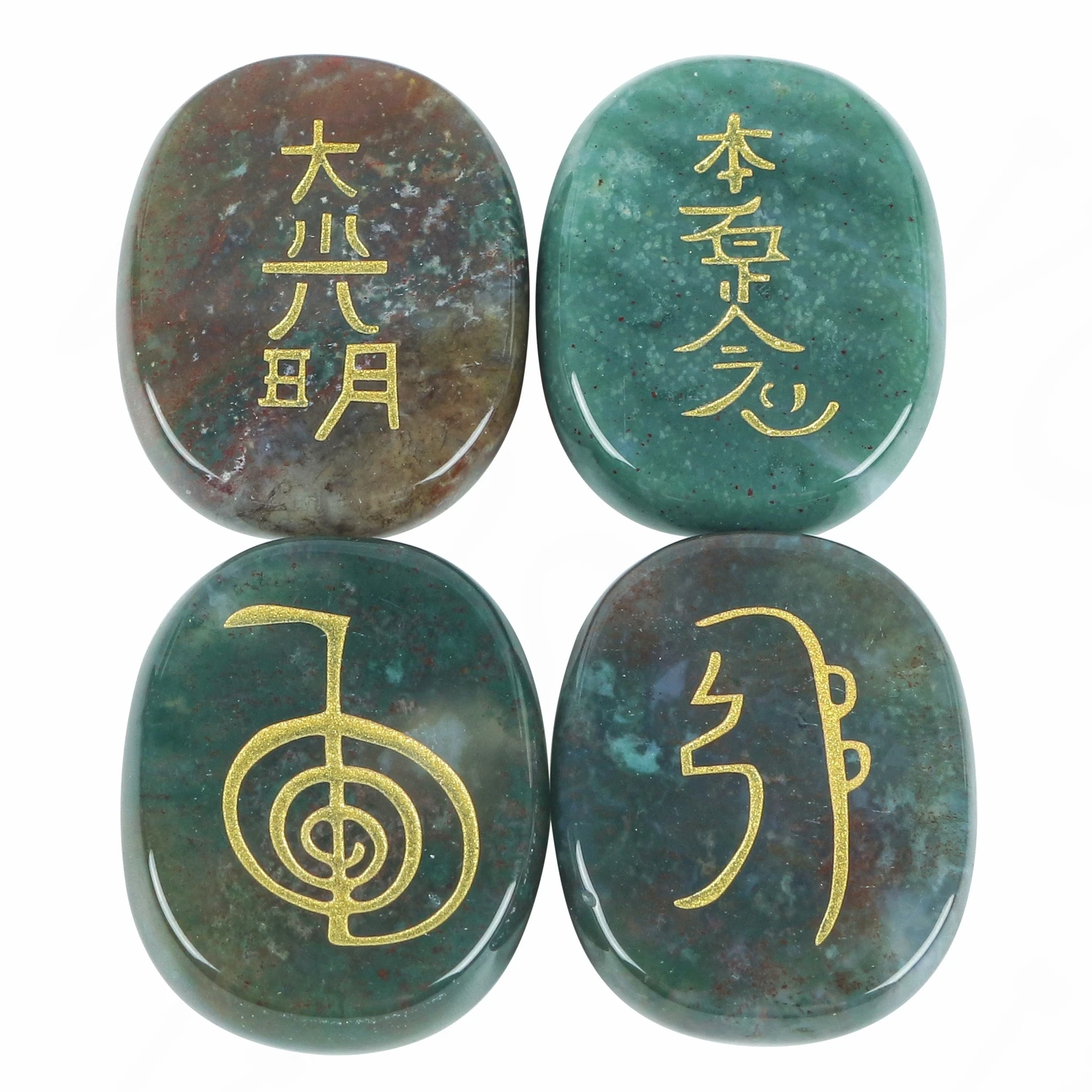 Heiß 4pcs natürlichen Quarz Achat Lapislazuli Reiki Symbol Energie – Bild 6