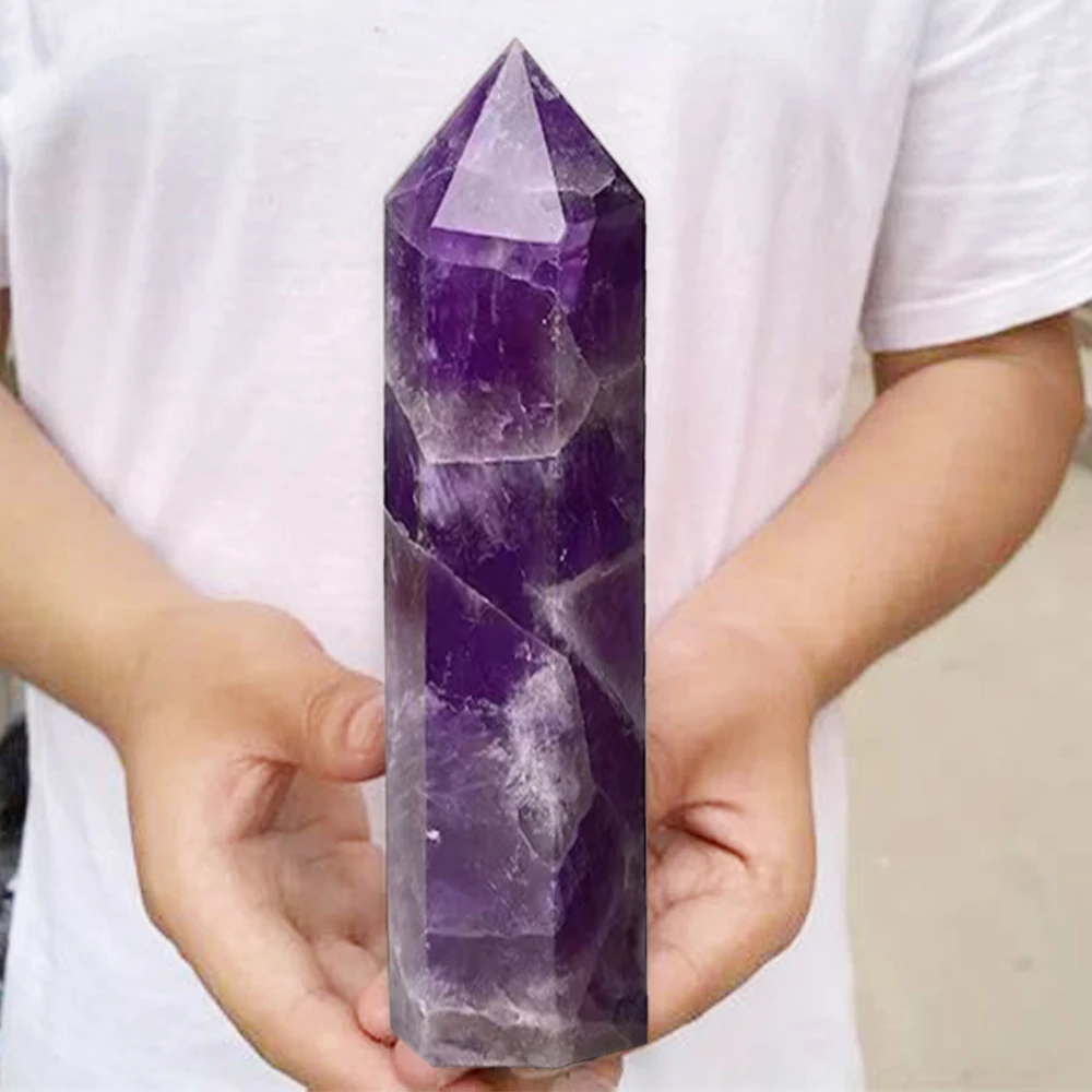 Großer Amethyst-Punktstab, Kristallstein, Kunsthandwerk, Amethyst – Bild 6
