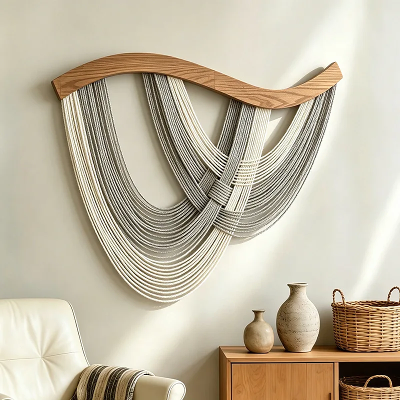 Makramee Wandbehang Boho Deko Wandteppich Handgefertigte – Bild 2