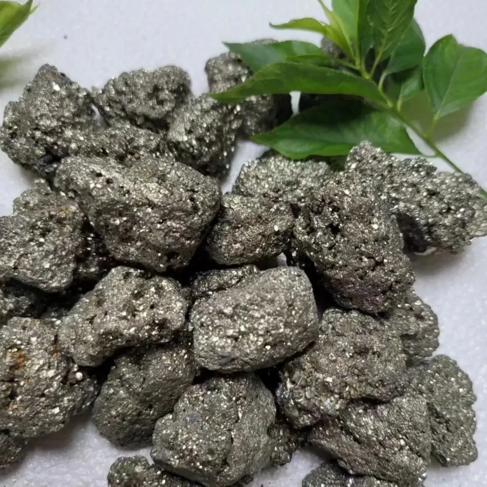 Natürlicher Pyrit, Rohstein, Kristallcluster, Felsen, Mineralenergie – Bild 6