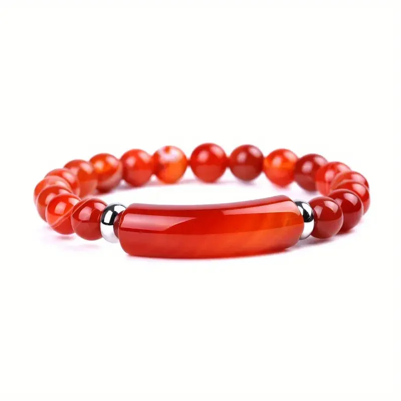 Armband aus Natursteinperlen, handgefertigter dekorativer Schmuck – Bild 5