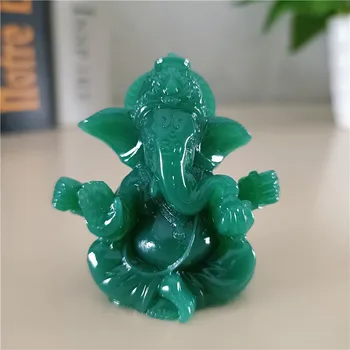 Herr Ganesha Buddha Statue Elefant Gott Skulpturen Ganesh Figuren Künstlicher Jadestein Hausgarten Buddha