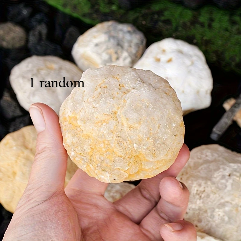 Achat-Geode-Ei - Kristallformation im marokkanischen Stil mit Achatkristallen, selbstgeschnittener/gebrochener