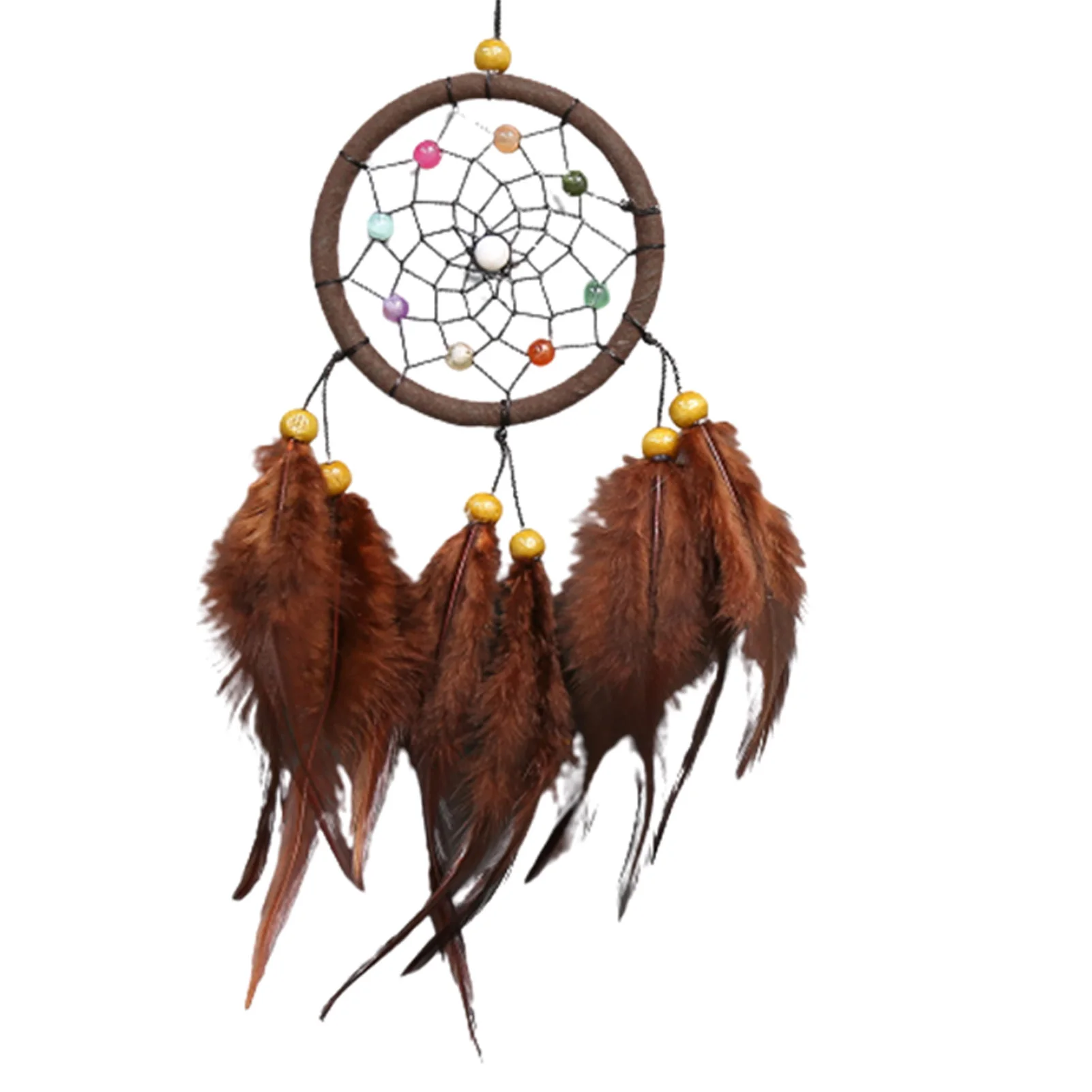 Boho-Stil Feder-Traumfänger Traumhafte Kunst-Wanddekoration Handgefertigte Hängende Dekoration