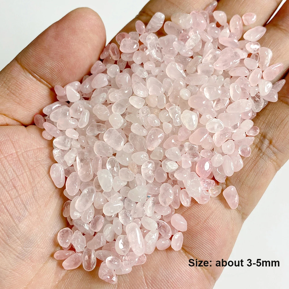 Natürliche Rosenquarz Chip Perlen rohen rosa Kristall getrommelt Kies Perlen Minerals tein für Dekoration Tank