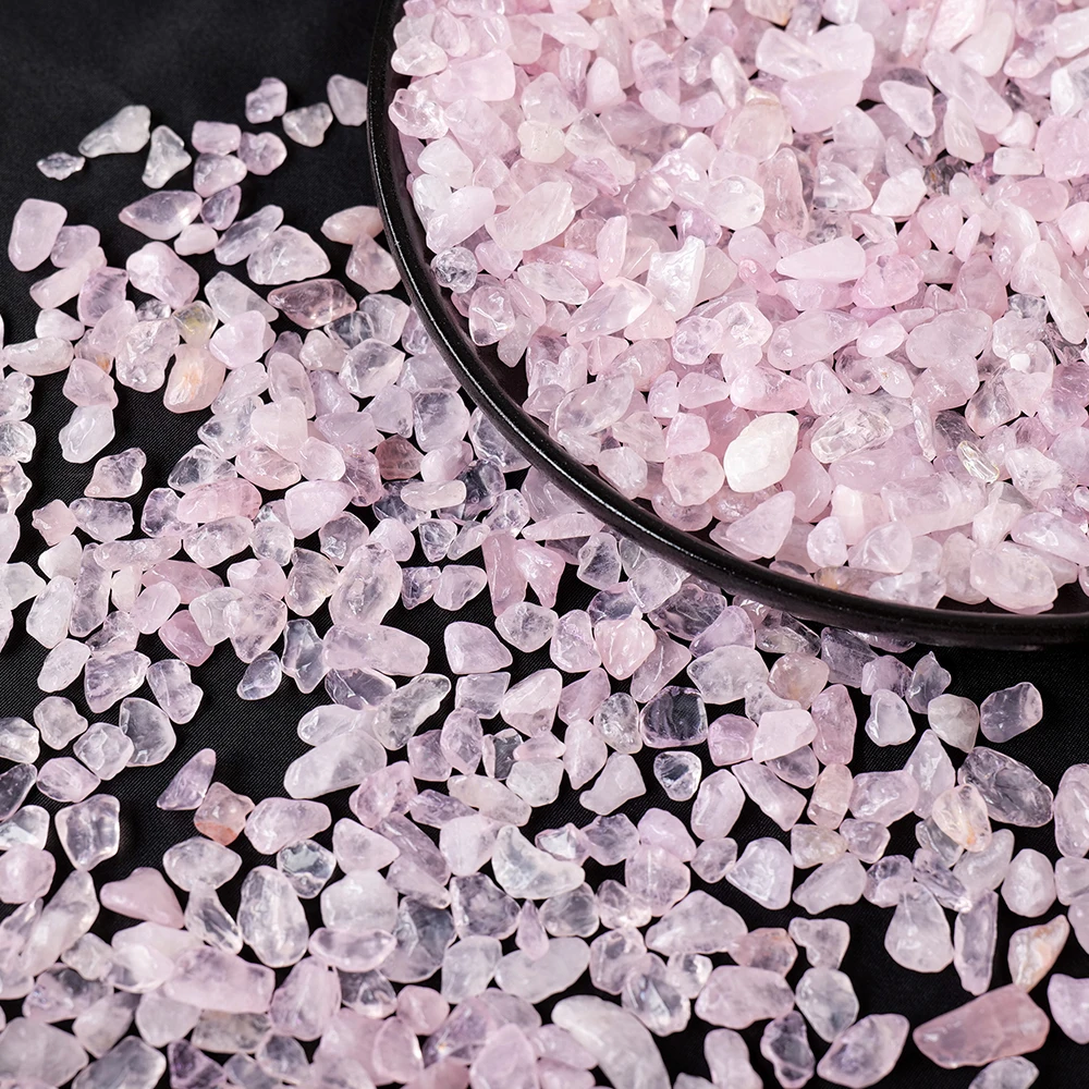 100 gr/beutel Natürliche Steine Rosenquarz Material Kristall Kies – Bild 4