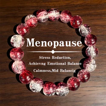 10mm Rote Kristall-Rundperlen-Armbänder Dehnbares Reiki- für Damen Schmuck-Accessoires