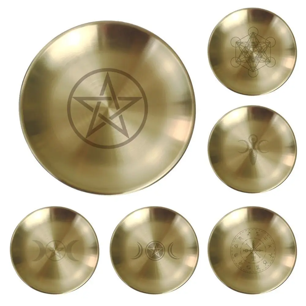Pentagramm Altar Ritual Brennplatte aus Edelstahl 14cm - Robuste – Bild 5