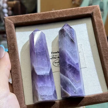 Natürlicher Amethyst-Spitzen-Turm, reine und geruchsneutrale Heimdekoration, perfektes Geschenk aus