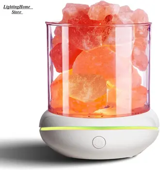 Aromalampen Natürliche Himalaya-Salzlampe USB Rosa Salzstein-Lampe Mehrfarbiges Romantisches Nachtlicht