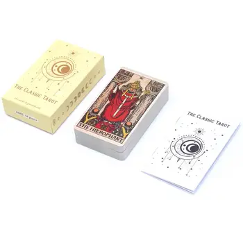Die Klassischen Tarotkarten 78-teiliges Rider Waite Tarot-Deck mit Anleitungsbuch Wahrsage-Orakel-Kartenset