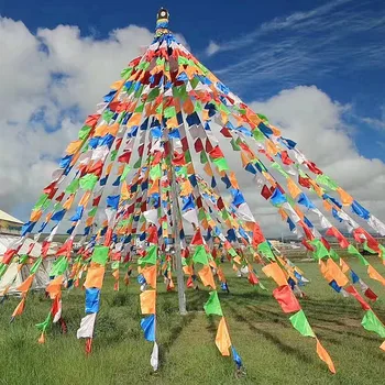 Tibetischer Buddhismus, Satin-Gebetsflaggen, 5 Farben, Gebetsflaggen, Xizang Longda, Gebetsflagge, Dekor