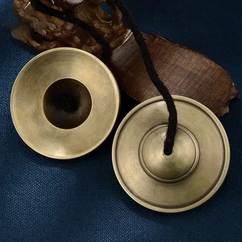 Nepal Bass Tinkle Bell handgemachte Becken Tingsha Glocken mit Tasche Meditations werkzeuge Buddhist liefert