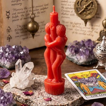 Ritual Kerze Esoterische Spirituelle Kerzen Paar Liebhaber Zauber Kerzen Rot Farbe Männlich Weiblich
