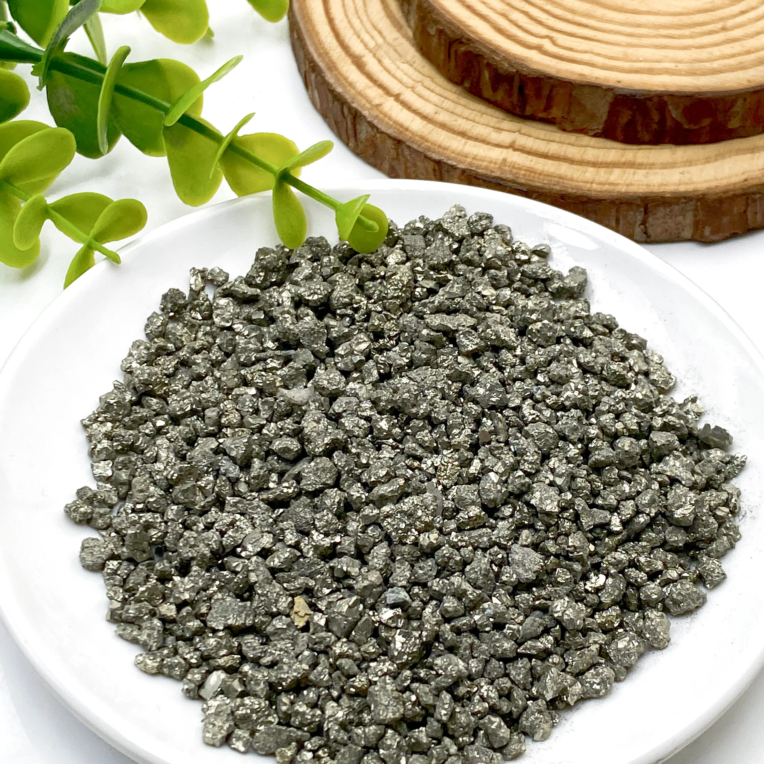50g/100g Zufällige 1-5mm Pyrit-Chips Dekoration Natürlicher Kristall – Bild 2