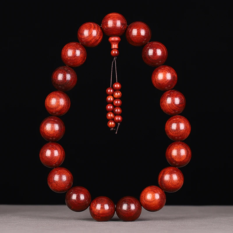Sambia Kleines Blatt Rotes Sandelholz Buddha Perlen Armband 20mm – Bild 2