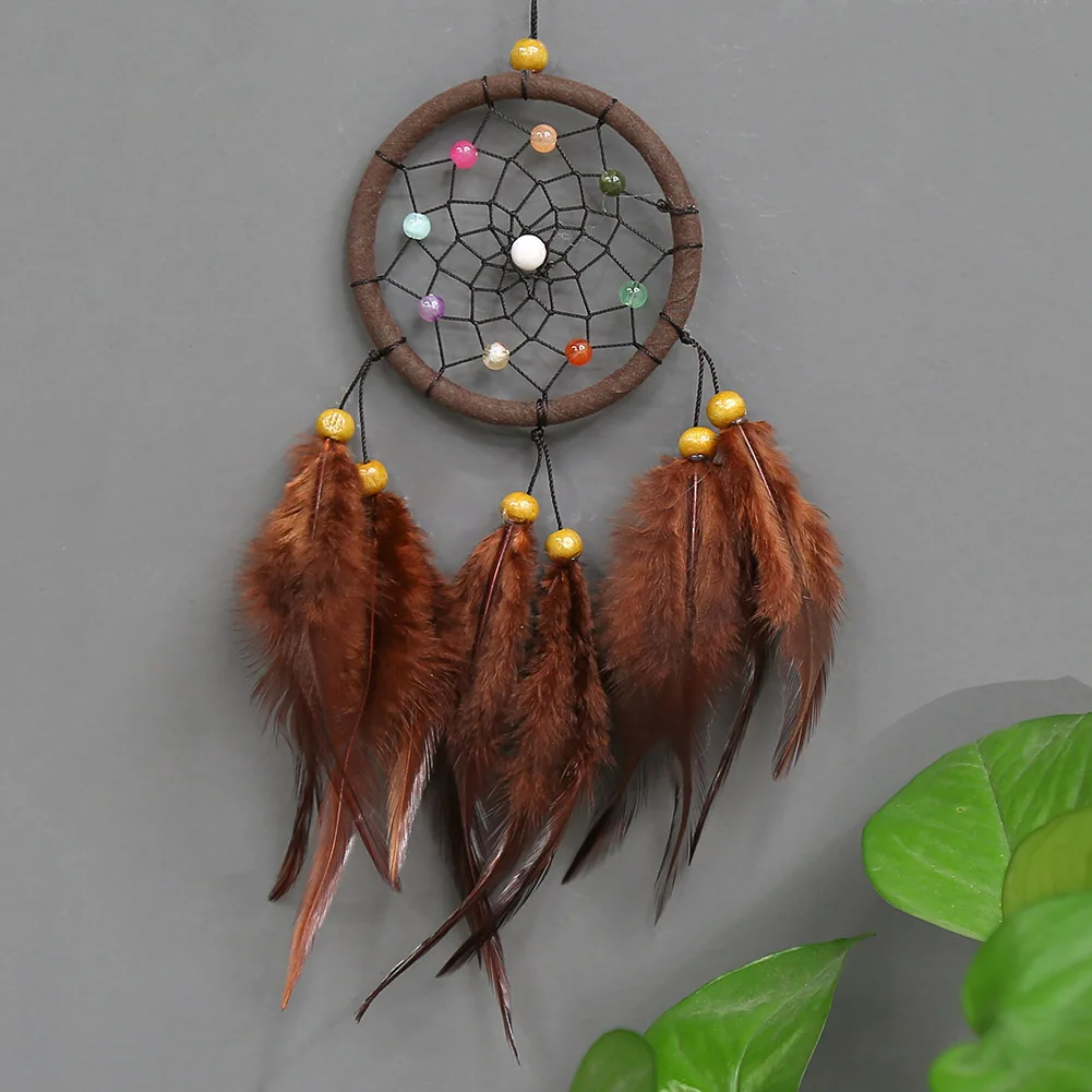 Boho-Stil Feder-Traumfänger Traumhafte Kunst-Wanddekoration – Bild 3
