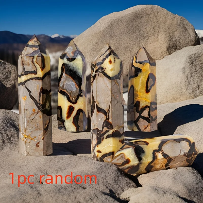 Einzigartiger Septarian Stone Crystal Point Tower - sechseckiger – Bild 5