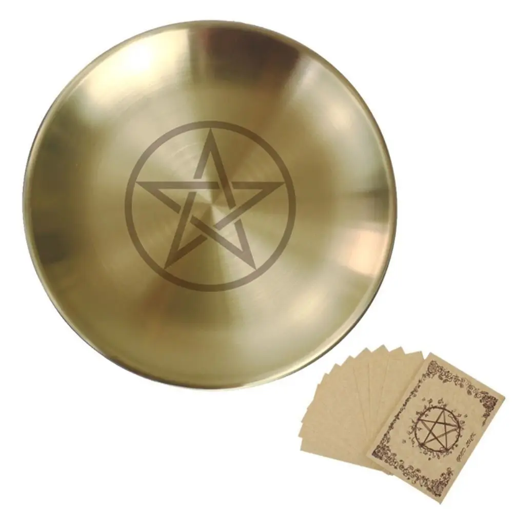 Pentagramm-Altar-Ritual, brennender Halter, Platte, 14 cm, langlebige – Bild 4