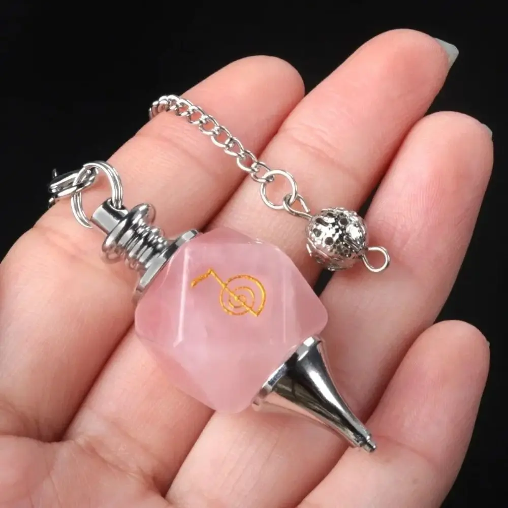 Halbedelstein-Chakra-Pendel, Lapis-Amethyst, Halbedelstein-Pendel, Cho – Bild 3