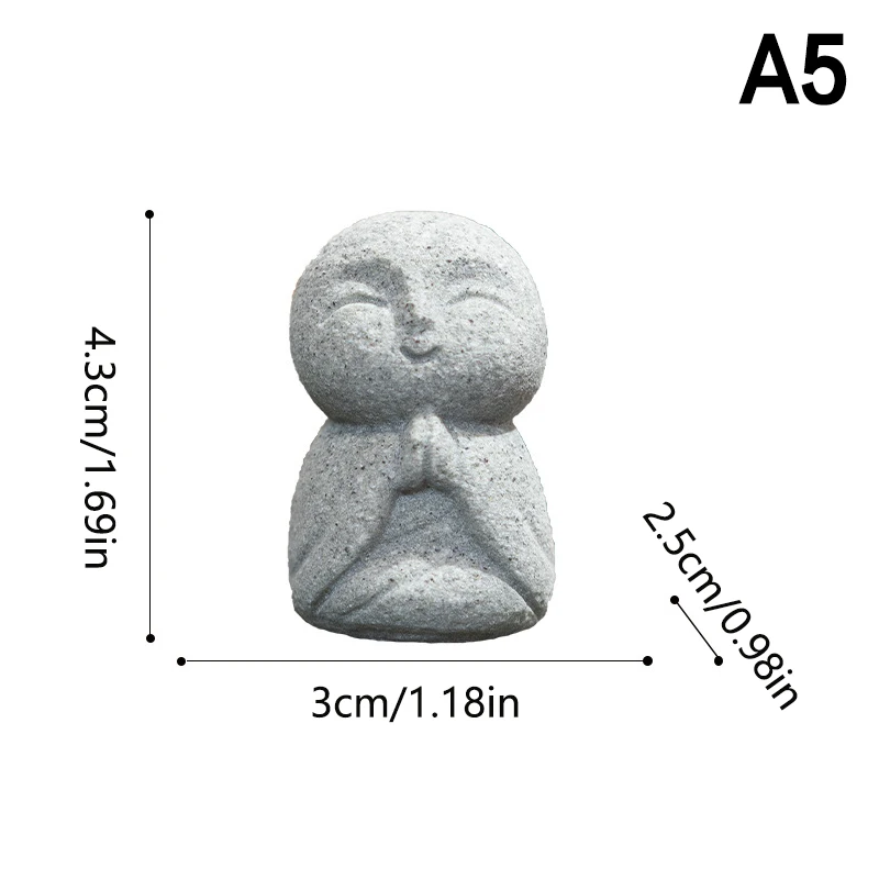 Buddha-Statuen, niedliche kleine Jizo-Buddha-Skulptur, Figuren, Gartenornamente, japanischer Buddha