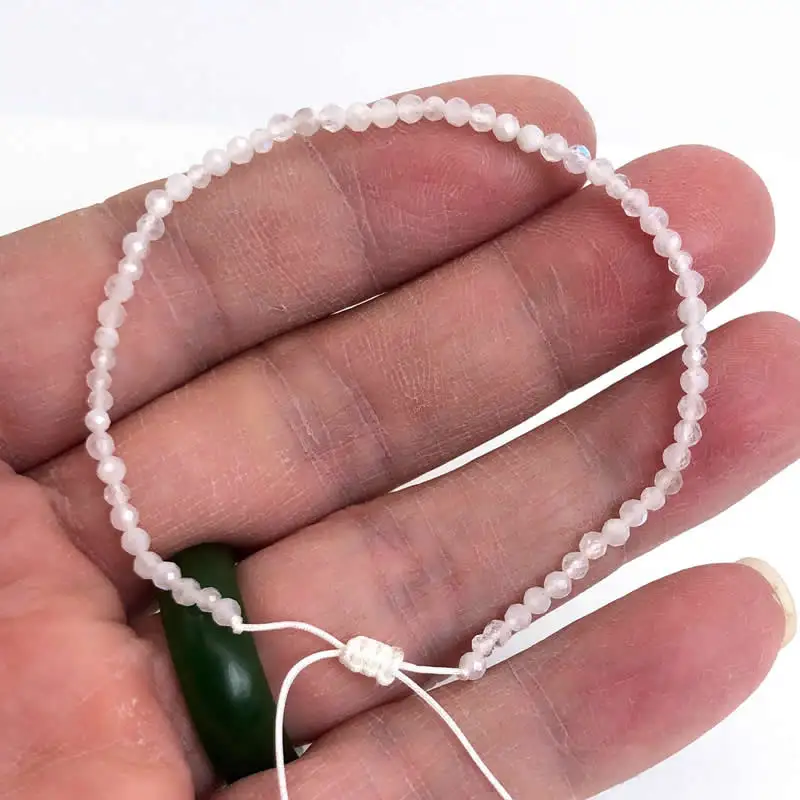 Naturstein Perlen Armband Schmuck 2MM Kristall Quarz Türkis Granat – Bild 6