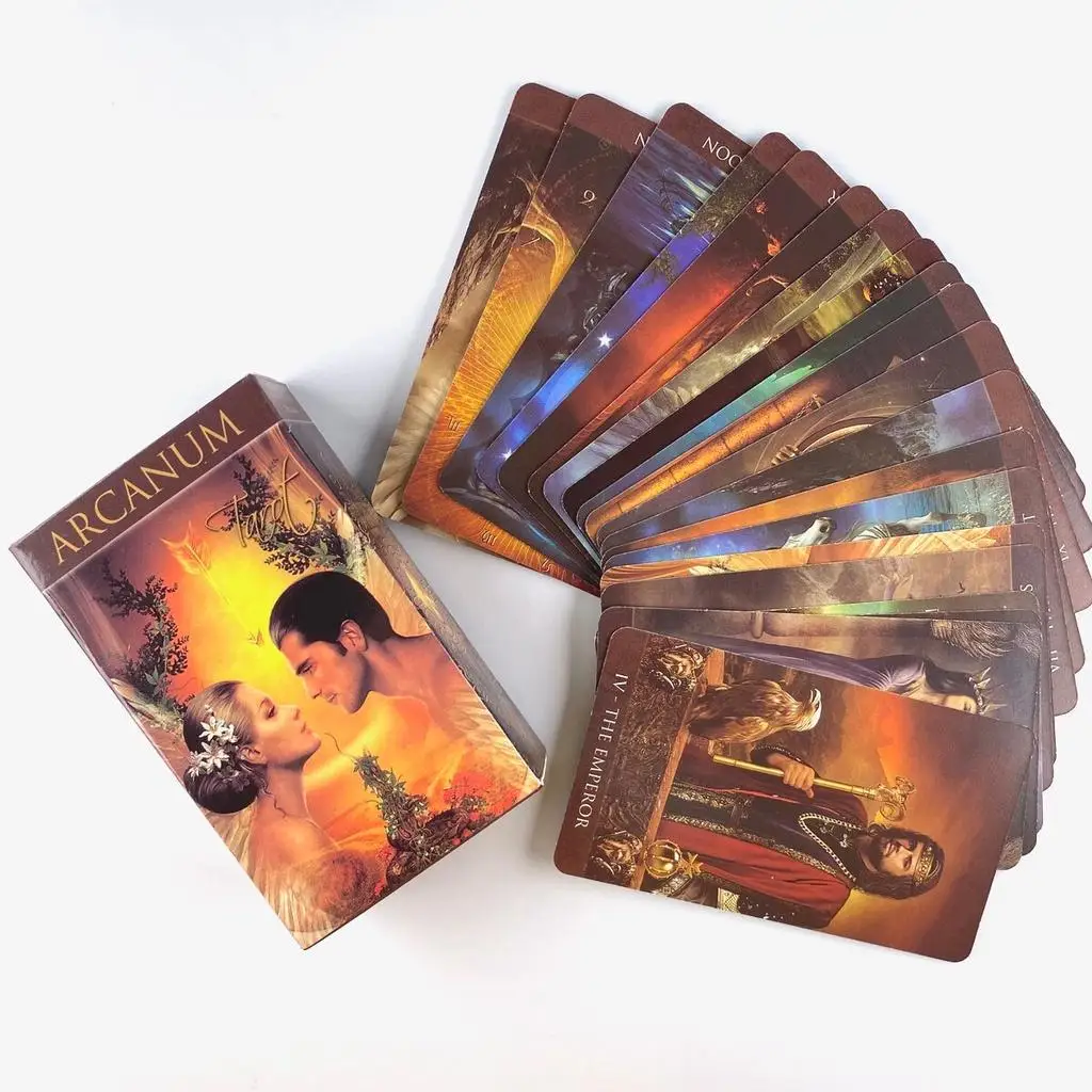 10.3*6cm volle englische Arcanum Tarot 78 Karten Deck mysteriöse – Bild 4