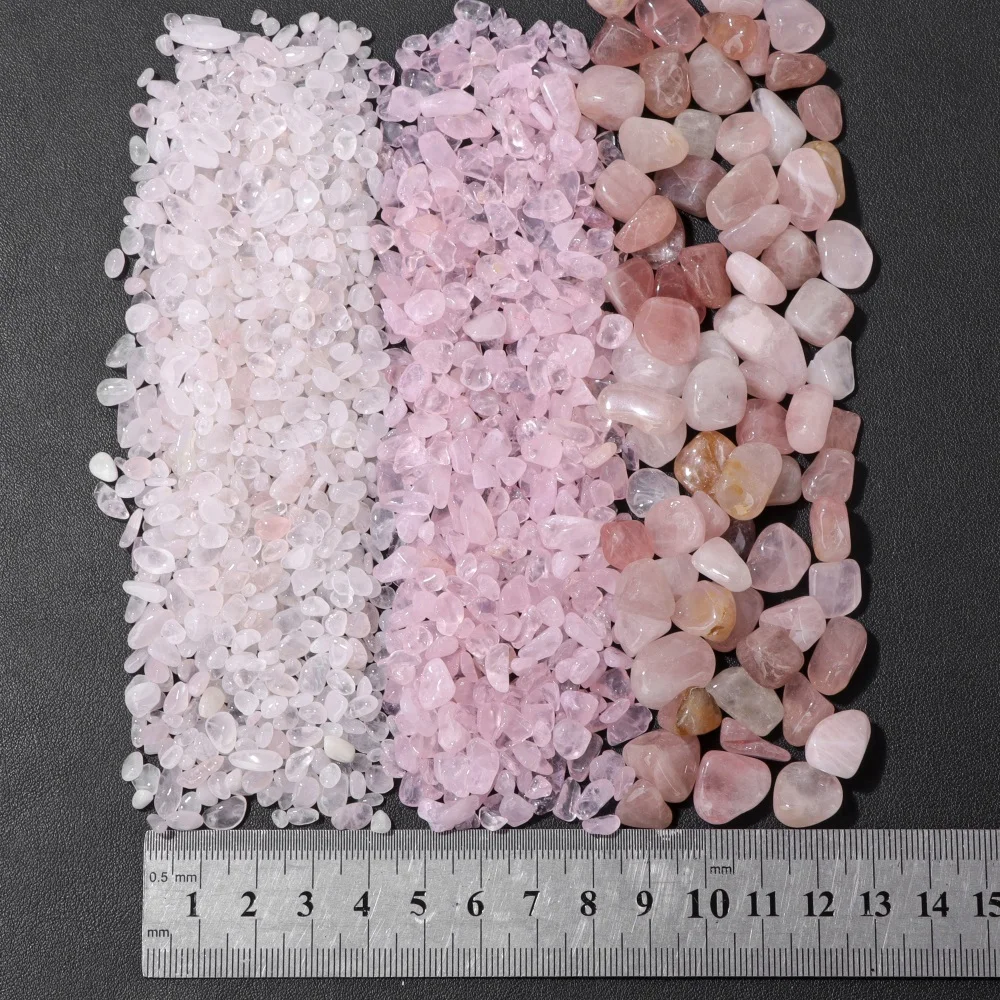 Natürliche Rosenquarz Chip Perlen rohen rosa Kristall getrommelt Kies Perlen Minerals tein für Dekoration Tank