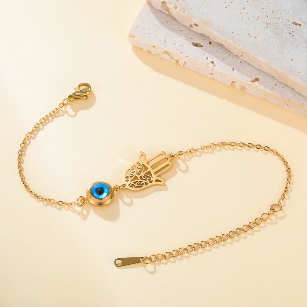 Dawapara Hamsa Böser Blick Armband Hand der Fatima Schutz-Talisman – Bild 3
