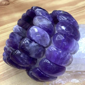 Natürliches Amethyst-Edelstein-Armband, Perlenschmuck, Energie, magnetisch, modischer Kristall, Reiki-Zubehör