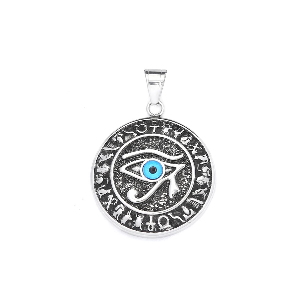 Vintage Auge von Horus Anhänger Halskette für Männer Frauen Edelstahl Persönlichkeit Punk religiösen Schmuck