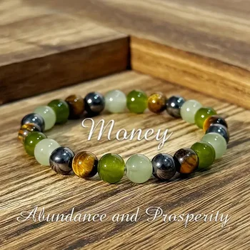 JD 8mm Armband zur Symbolisierung von Erfolg und Wohlstand, Reiki- im Bohemian-Stil aus Glas