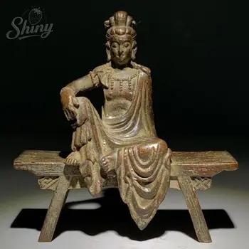 Avalokiet Strangervara Guanyin Bodhisattva Statue, antike Bank, Andachtsobjekt, göttliches Bild