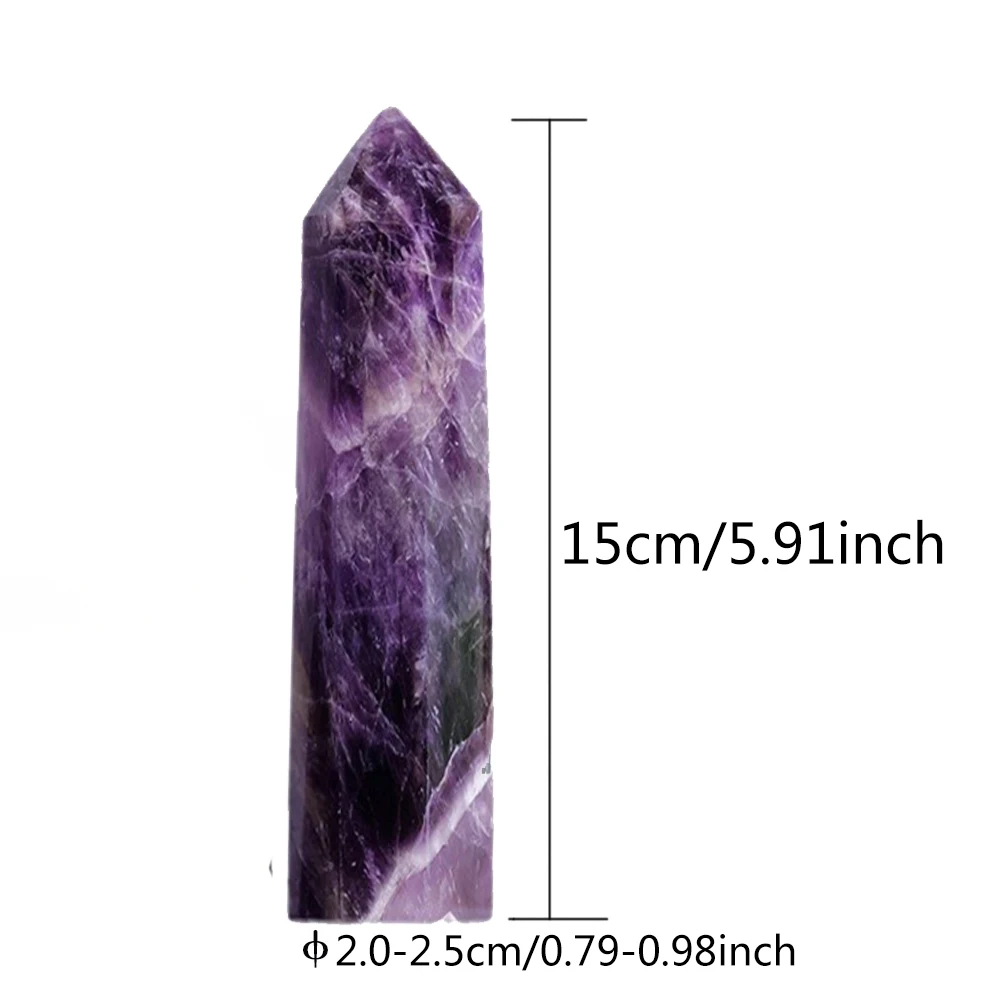 Großer Amethyst-Punktstab, Kristallstein, Kunsthandwerk, Amethyst – Bild 2