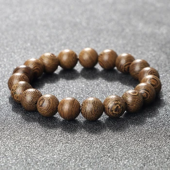 Natürliche Holzperlen Armband Tibetischer Buddha Rosenkranz Handgefertigte Armbänder Männer und Frauen Yoga