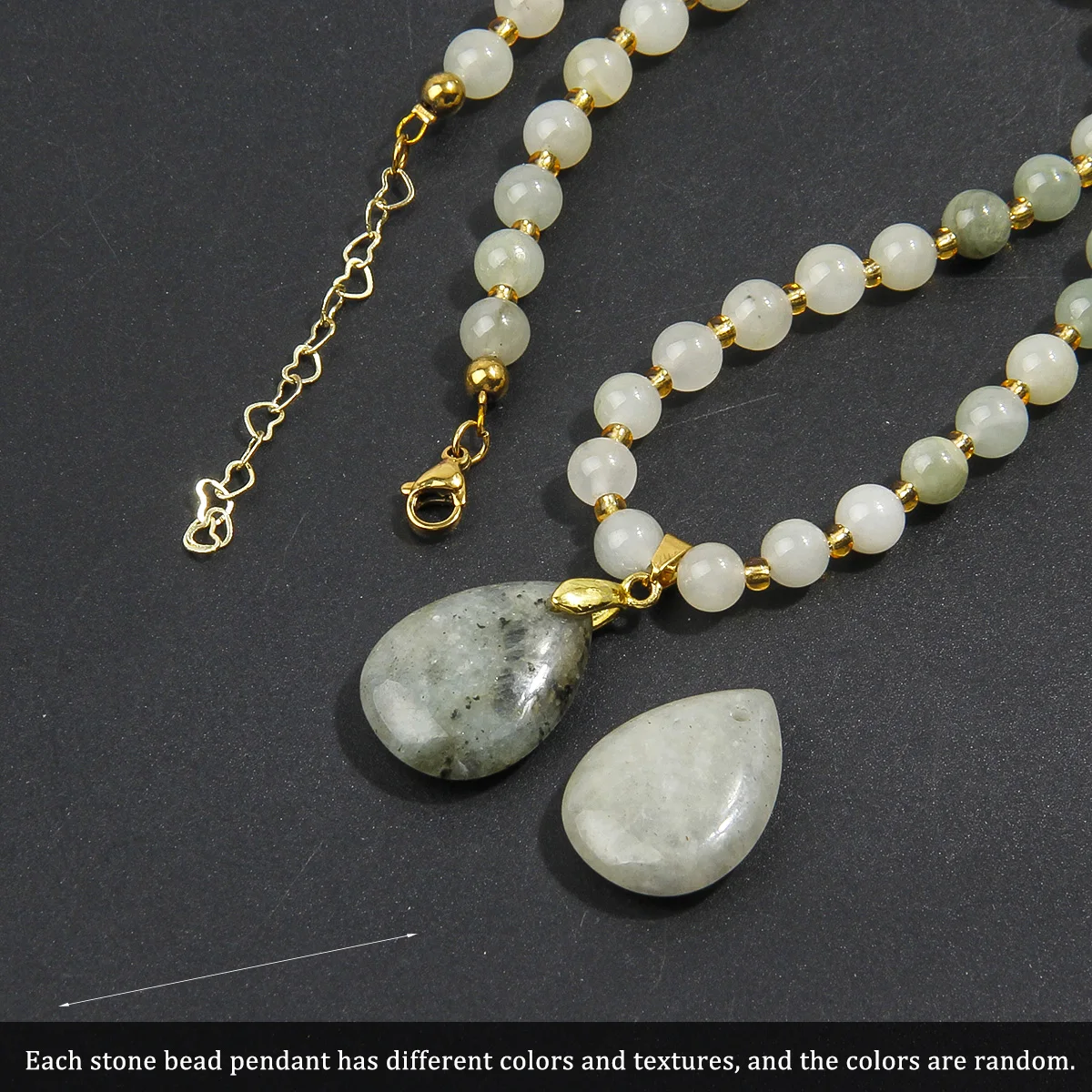 Exquisite, Elegante und Modische Halskette mit Naturstein-Anhänger – Bild 6