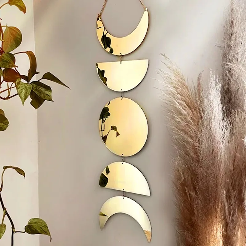 Nordic Minimalistischen Acryl Sonne Und Mond Wand Spiegel Trendy Ins – Bild 2