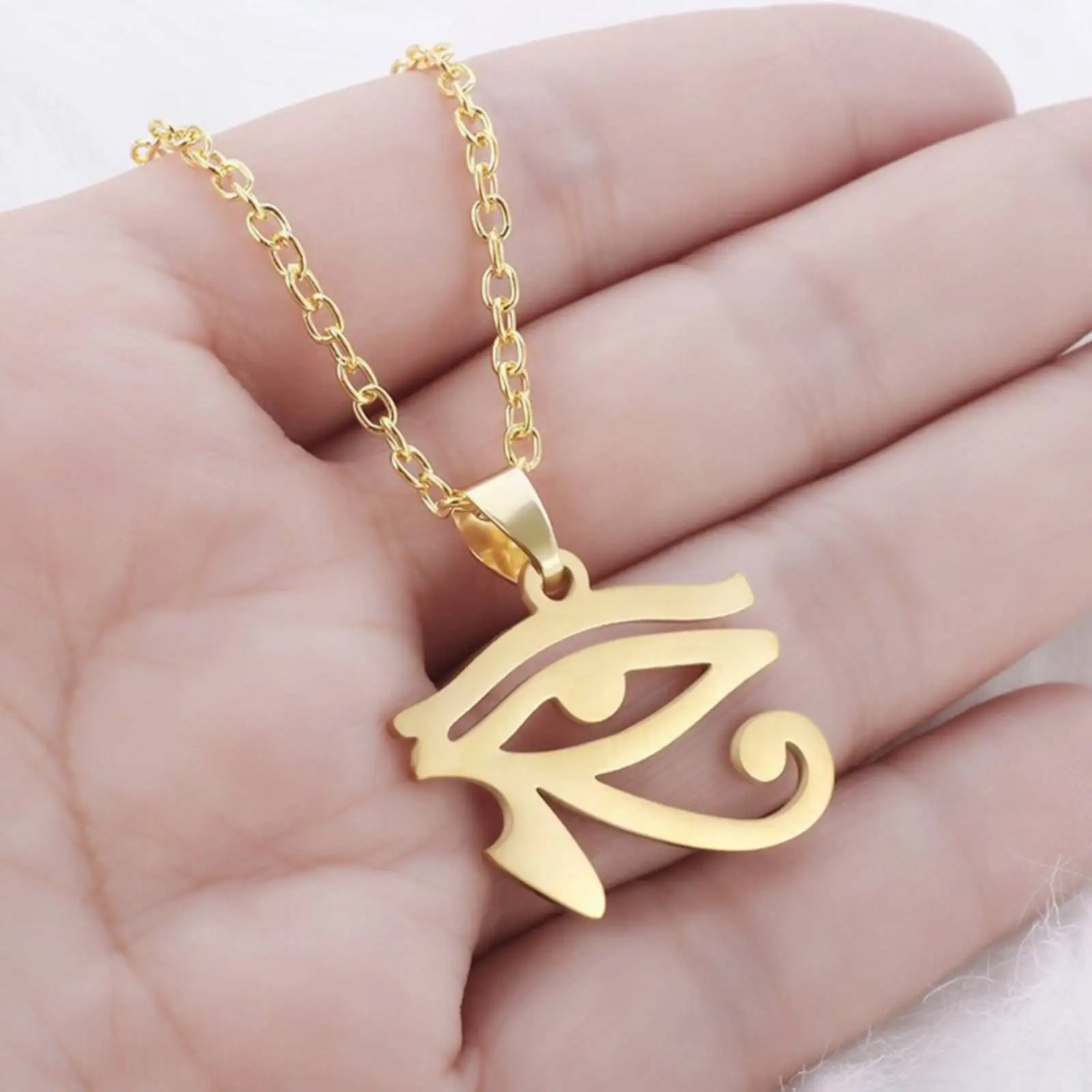 Halskette mit Anhänger „Das Auge des Horus“ für Damen und Herren – Bild 4