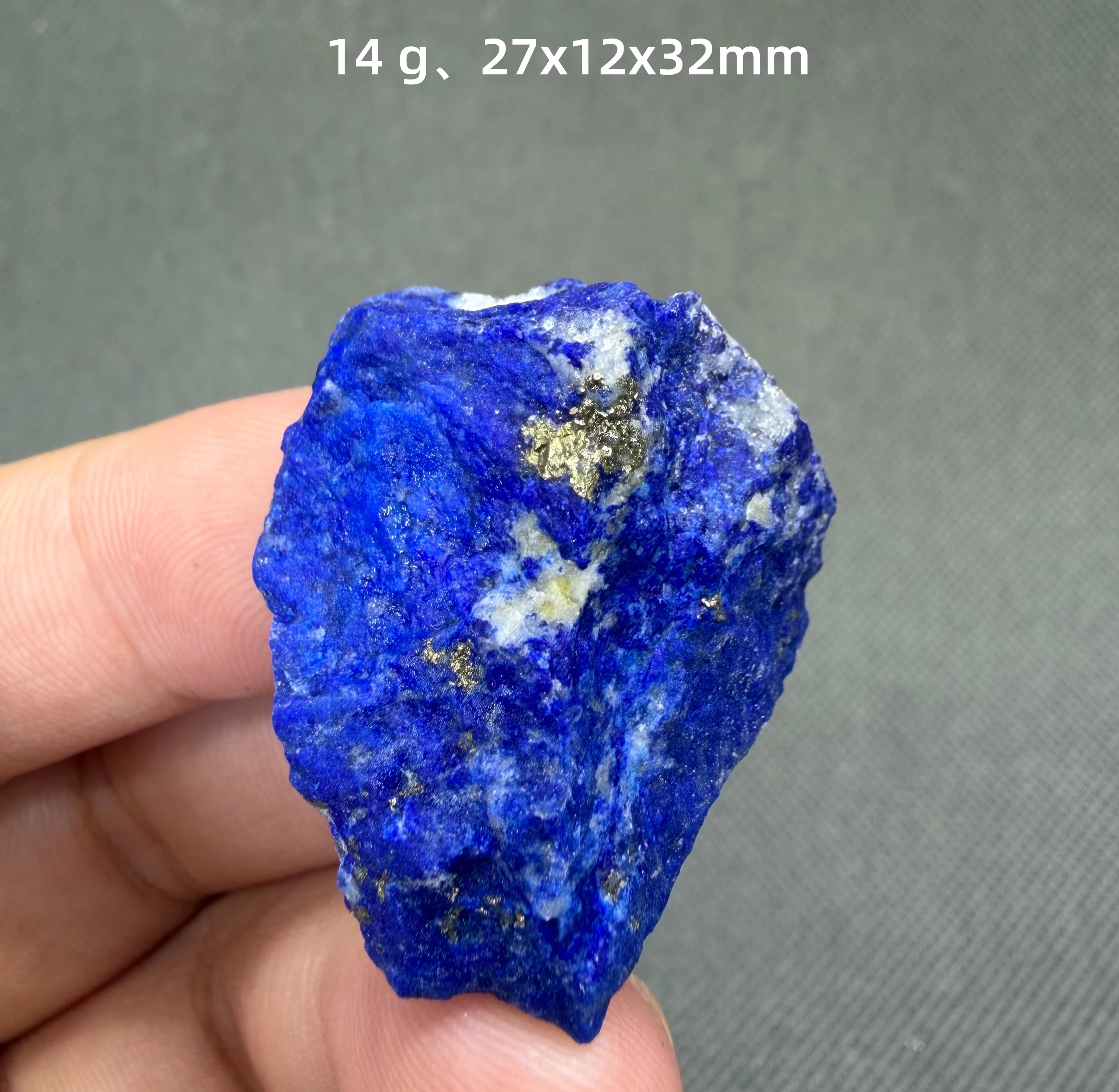 Natürlicher Lapislazuli mit Pyrit, abwechselnde Schichten, königsblau – Bild 6