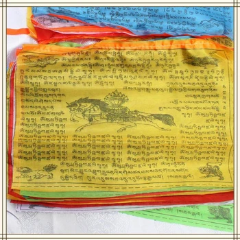 20 Blatt 5 m religiöse Flaggen tibetisch-buddhistische Lieferungen Farbdruck Gebetsflagge Tibet Banner Garten