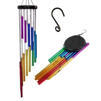 Wunderschönes und beruhigendes Musik-Windspiel mit 12 Tuben und Glöckchen - perfekt für Entspannung