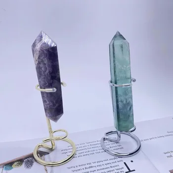 Verstellbarer Metall-Kristallständer in Gold, Silber, Roségold und Schwarz für Kristallspitzen, Stäbe