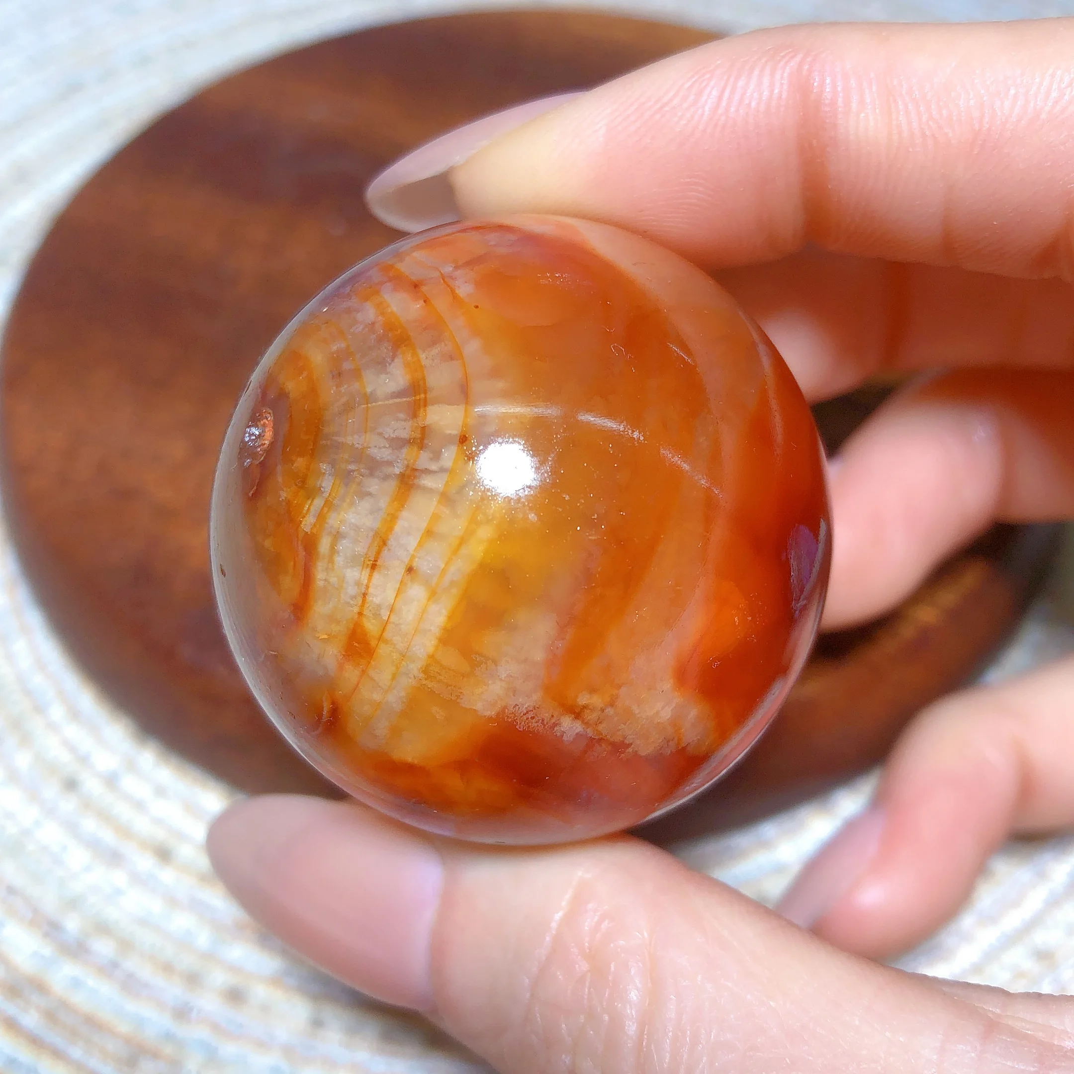 Natürliche Kristalle Karneol Druzy Geode Kugel poliert bunte – Bild 6