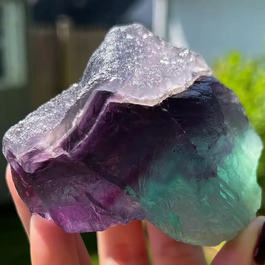 Natürlicher Mehrfarbiger Fluorit-Rohstein, Kristallmineralien, Landschaftsfelsen-Exemplare