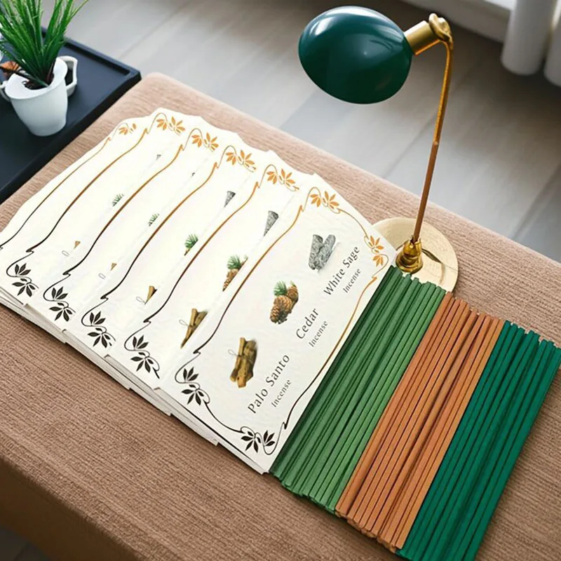 Packung Natürliche Weiße Salbei-Räucherstäbchen 12cm Tragbare Palo Santo Räucherstäbchen für Zuhause