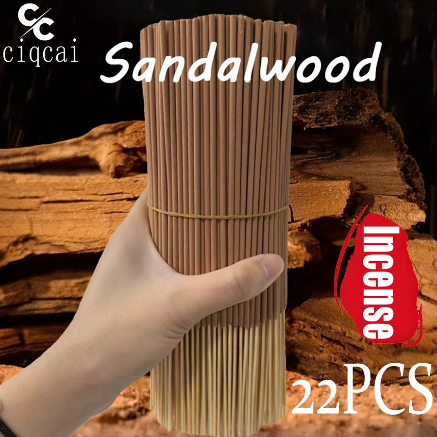 Klassische, meistverkaufte, dicke Räucherstäbchen mit Sandelholzduft, 12 cm / 4,72 Zoll, natürliche