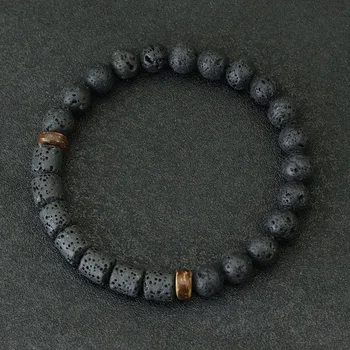 Herren Armband Naturstein handgemachte Kokosnuss Perlen Braslet Meditation Yoga Chakra Armband Pulsera Madera