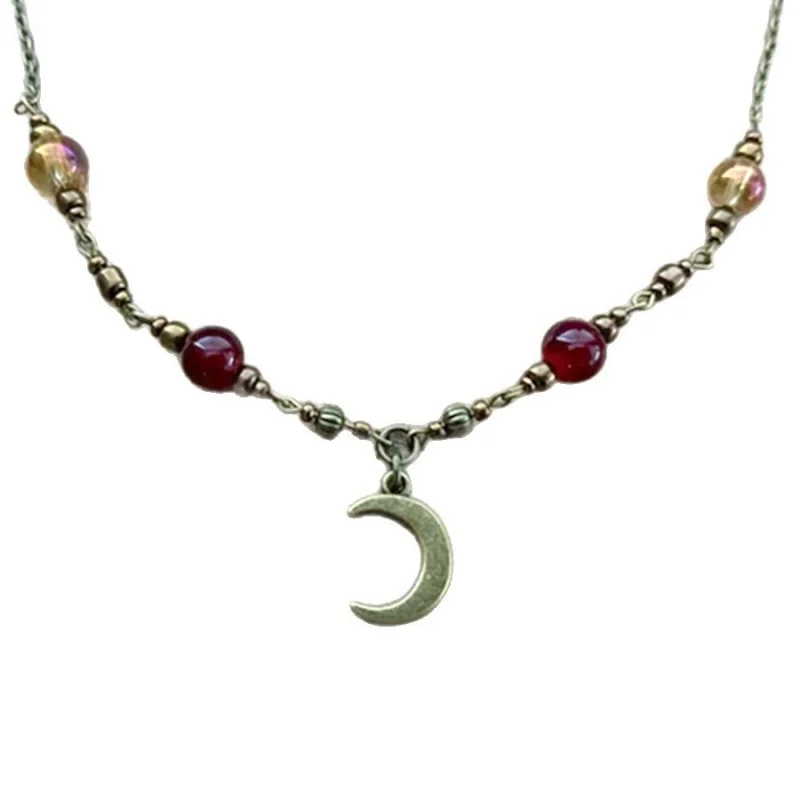 Vintage himmlische Mondphase Halsband Halskette Boho Gothic Hexe Luna – Bild 2